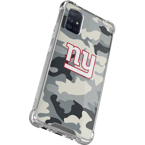 NFL New York Giants Camo Galaxy A71 5G Clear Case