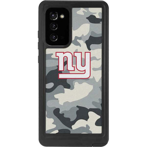 NFL New York Giants Camo Galaxy Note20 5G Waterproof Case