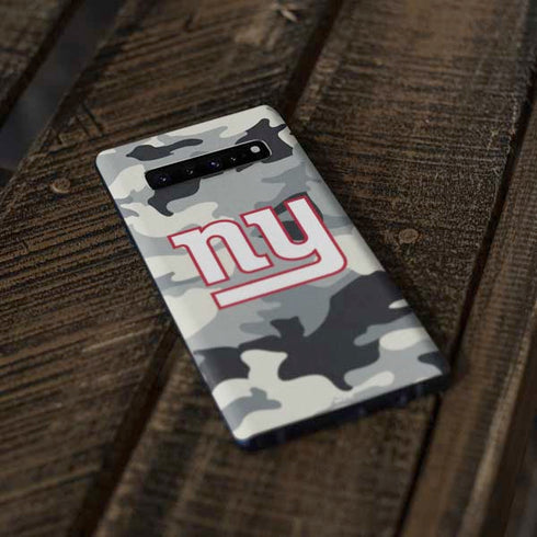 NFL New York Giants Camo Galaxy S10 Plus Skin