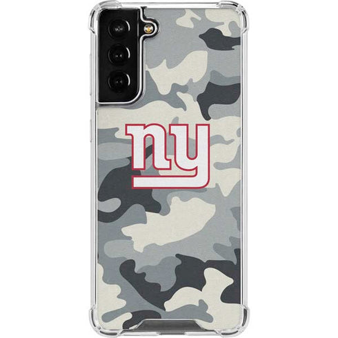 NFL New York Giants Camo Galaxy S21 FE Clear Case