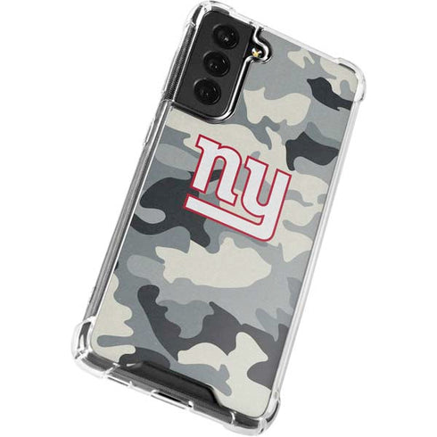 NFL New York Giants Camo Galaxy S21 FE Clear Case