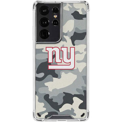NFL New York Giants Camo Galaxy S21 Ultra 5G Clear Case
