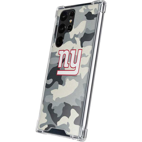 NFL New York Giants Camo Galaxy S22 Ultra Clear Case