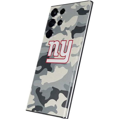 NFL New York Giants Camo Galaxy S22 Ultra Skin