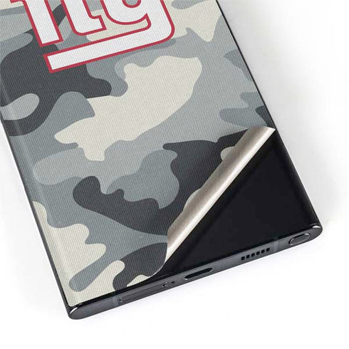 NFL New York Giants Camo Galaxy S22 Ultra Skin