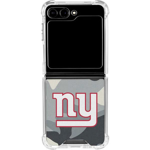 NFL New York Giants Camo Galaxy Z Flip5 5G Clear Case