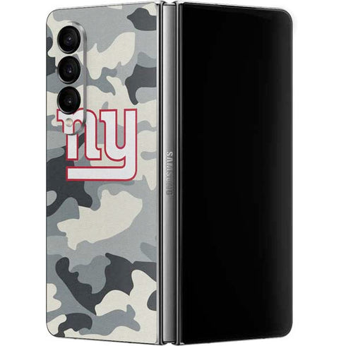NFL New York Giants Camo Galaxy Z Fold4 5G Skin