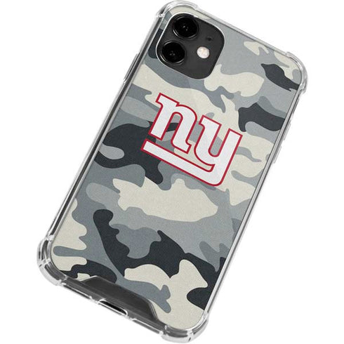 NFL New York Giants Camo iPhone 12 Clear Case
