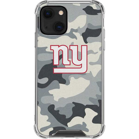 NFL New York Giants Camo iPhone 13 Mini Clear Case