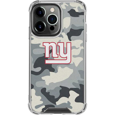 NFL New York Giants Camo iPhone 13 Pro Clear Case