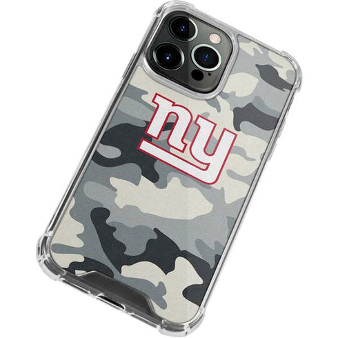 NFL New York Giants Camo iPhone 13 Pro Clear Case