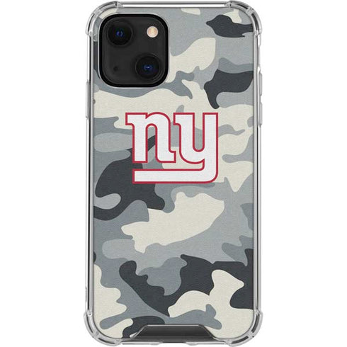 NFL New York Giants Camo iPhone 14 Clear Case