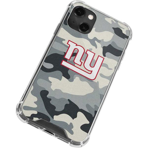 NFL New York Giants Camo iPhone 14 Plus Clear Case