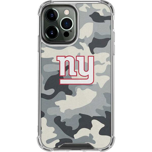 NFL New York Giants Camo iPhone 15 Pro Max Clear Case