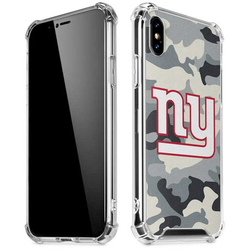 NFL New York Giants Camo iPhone X/XS Clear Case