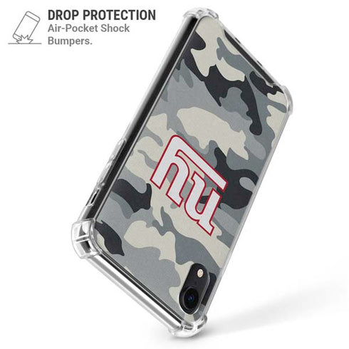 NFL New York Giants Camo iPhone XR Clear Case