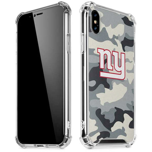 NFL New York Giants Camo iPhone XS Max Clear Case