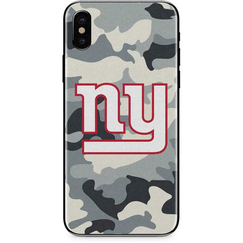 NFL New York Giants Camo iPhone XS Skin