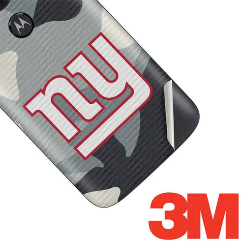 NFL New York Giants Camo Moto E5 Play Skin