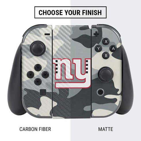 NFL New York Giants Camo Nintendo Switch Bundle Skin