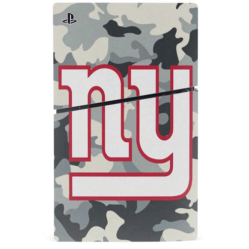 NFL New York Giants Camo PS5 Slim Disk Bundle Skin