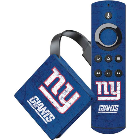NFL New York Giants Distressed Amazon Fire TV Skin