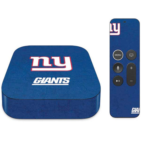 NFL New York Giants Distressed Apple TV Skin