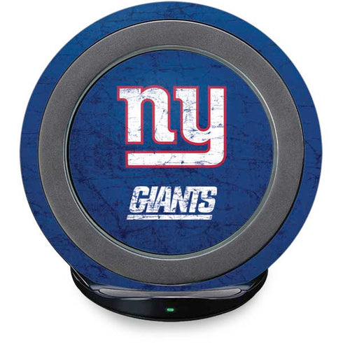 NFL New York Giants Distressed Fast Charge Wireless Charging Stand Skin