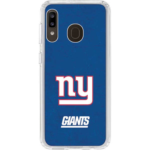 NFL New York Giants Distressed Galaxy A20 Clear Case
