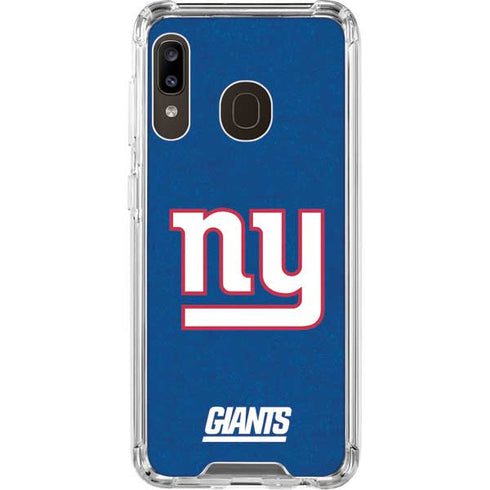 NFL New York Giants Distressed Galaxy A30 Clear Case