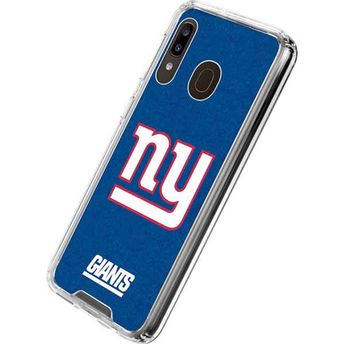 NFL New York Giants Distressed Galaxy A30 Clear Case