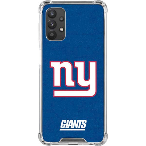 NFL New York Giants Distressed Galaxy A32 5G Clear Case