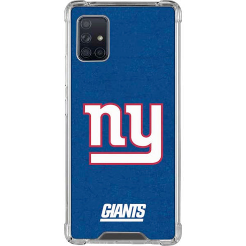 NFL New York Giants Distressed Galaxy A51 5G Clear Case