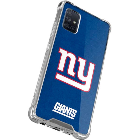 NFL New York Giants Distressed Galaxy A71 5G Clear Case