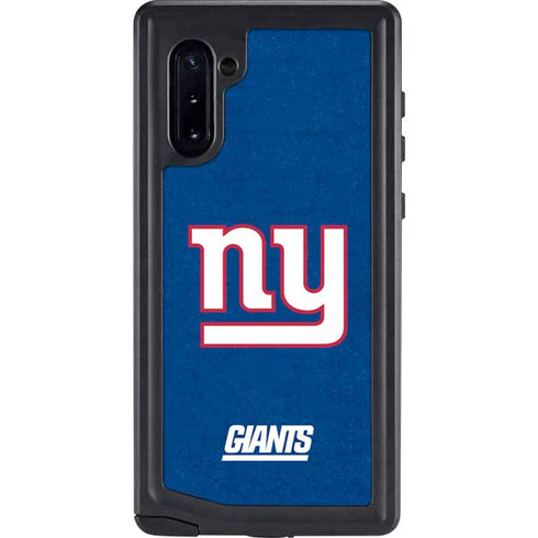 NFL New York Giants Distressed Galaxy Note 10 Waterproof Case