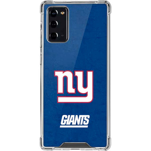 NFL New York Giants Distressed Galaxy Note20 5G Clear Case