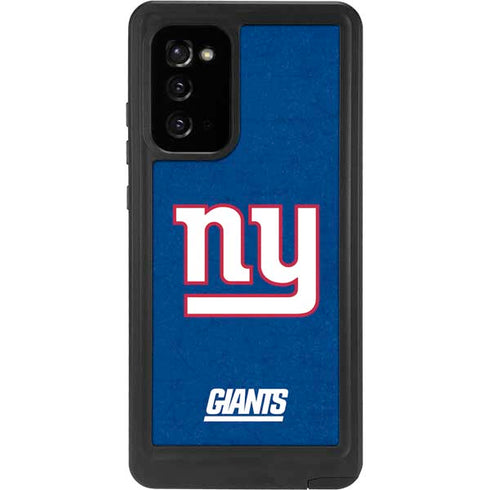 NFL New York Giants Distressed Galaxy Note20 5G Waterproof Case