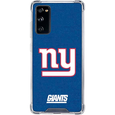 NFL New York Giants Distressed Galaxy S20 FE Clear Case
