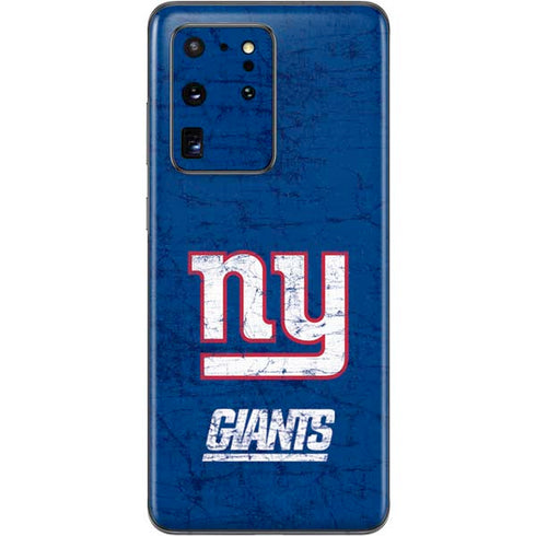 NFL New York Giants Distressed Galaxy S20 Ultra 5G Skin