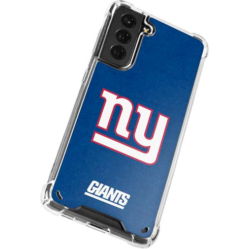 NFL New York Giants Distressed Galaxy S21 5G Clear Case