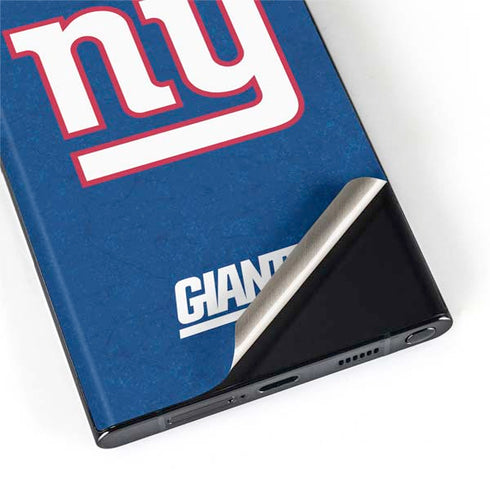 NFL New York Giants Distressed Galaxy S22 Ultra Skin