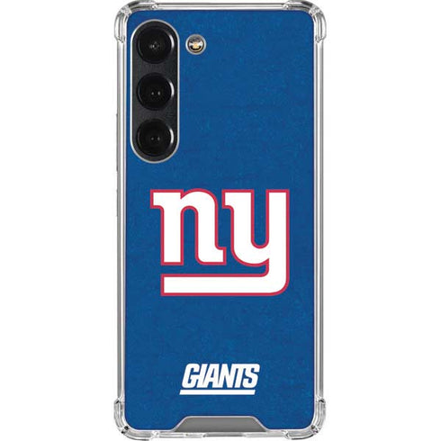 NFL New York Giants Distressed Galaxy S23 Clear Case