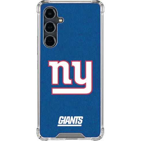 NFL New York Giants Distressed Galaxy S23 FE Clear Case
