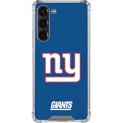 NFL New York Giants Distressed Galaxy S23 Plus Clear Case