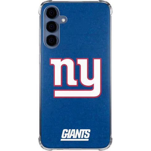 NFL New York Giants Distressed Galaxy S24 Clear Case