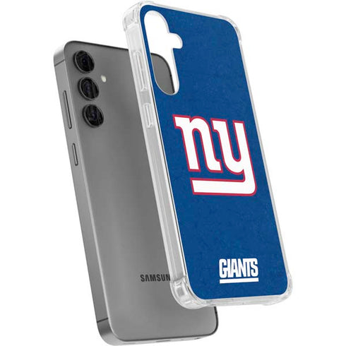 NFL New York Giants Distressed Galaxy S24 Plus Clear Case