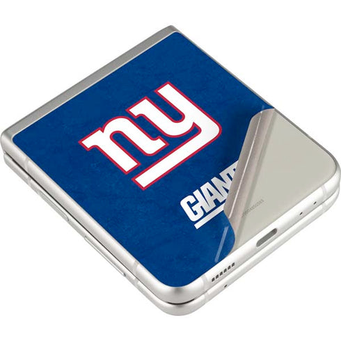 NFL New York Giants Distressed Galaxy Z Flip3 5G Skin
