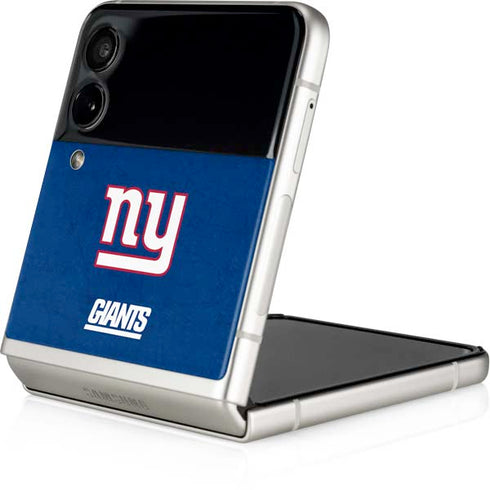 NFL New York Giants Distressed Galaxy Z Flip3 5G Skin