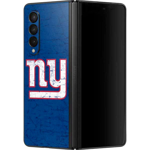 NFL New York Giants Distressed Galaxy Z Fold3 5G Skin