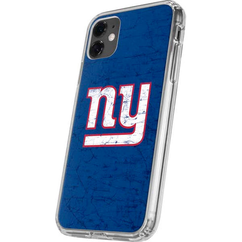 NFL New York Giants Distressed iPhone 11 Clear Case